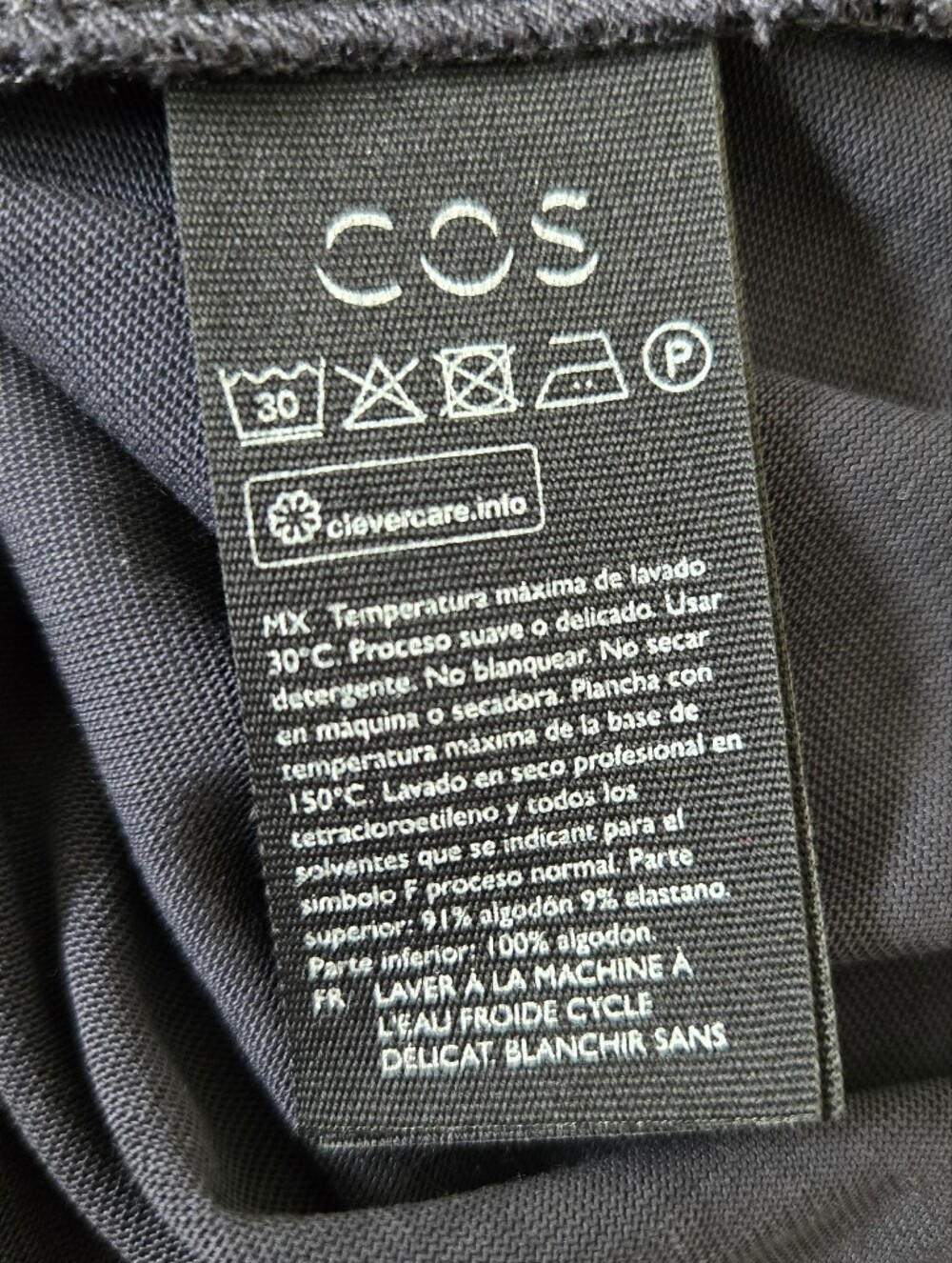 COS Voluminous Maxi T-shirt Dress Navy Relaxed Fit Pullover Size Small Lyocell - Picture 16 of 16